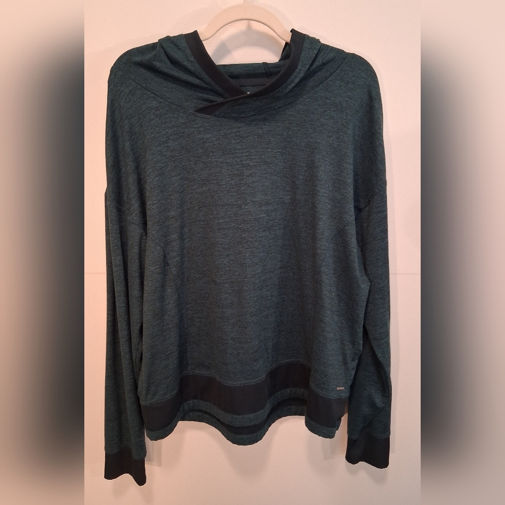 Mondetta Women's Performance + Luxury Marled Teal/Blue Hoodie Size L